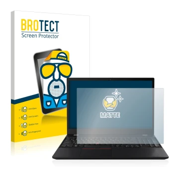 Parte frontale di una confezione del prodotto con il logo del marchio BROTECT. Accanto è raffigurato il dispositivo Lenovo Thi