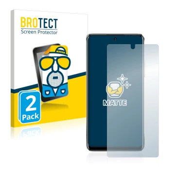 Parte frontale di una confezione del prodotto con il logo del marchio BROTECT. Accanto è raffigurato il dispositivo Infinix No