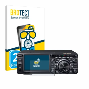 Parte frontale di una confezione del prodotto con il logo del marchio BROTECT. Accanto è raffigurato il dispositivo Yaesu FT-D