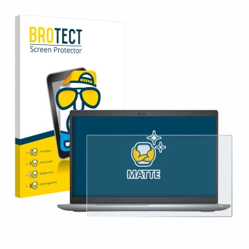 Parte frontale di una confezione del prodotto con il logo del marchio BROTECT. Accanto è raffigurato il dispositivo Dell Latit