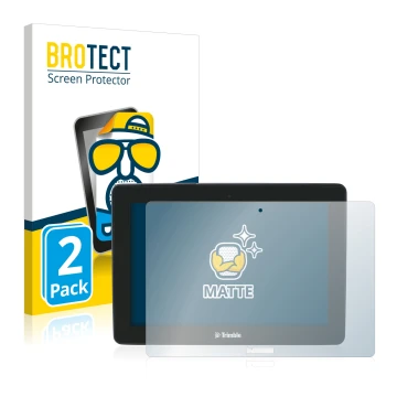 Parte frontale di una confezione del prodotto con il logo del marchio BROTECT. Accanto è raffigurato il dispositivo Trimble GF