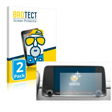 Parte frontale di una confezione del prodotto con il logo del marchio BROTECT. Accanto è raffigurato il dispositivo Hyundai Ko