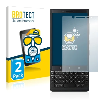 Parte frontale di una confezione del prodotto con il logo del marchio BROTECT. Accanto è raffigurato il dispositivo BlackBerry