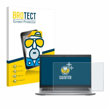 Parte frontale di una confezione del prodotto con il logo del marchio BROTECT. Accanto è raffigurato il dispositivo Dell Latit