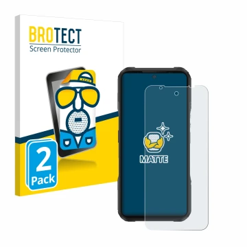 Parte frontale di una confezione del prodotto con il logo del marchio BROTECT. Accanto è raffigurato il dispositivo Doogee V20