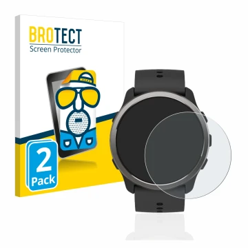 Parte frontale di una confezione del prodotto con il logo del marchio BROTECT. Accanto è raffigurato il dispositivo Suunto 5 P