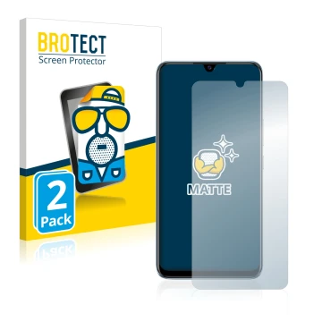 Parte frontale di una confezione del prodotto con il logo del marchio BROTECT. Accanto è raffigurato il dispositivo Vivo V20 S