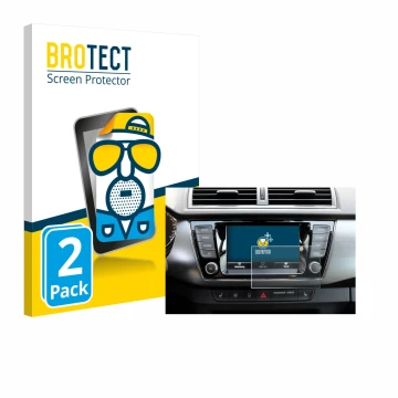 Parte frontale di una confezione del prodotto con il logo del marchio BROTECT. Accanto è raffigurato il dispositivo Skoda Fabi