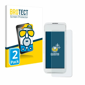 Parte frontale di una confezione del prodotto con il logo del marchio BROTECT. Accanto è raffigurato il dispositivo Pax A920 P