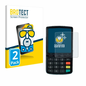 Parte frontale di una confezione del prodotto con il logo del marchio BROTECT. Accanto è raffigurato il dispositivo ingenico L