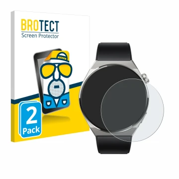 Parte frontale di una confezione del prodotto con il logo del marchio BROTECT. Accanto è raffigurato il dispositivo Huawei Wat