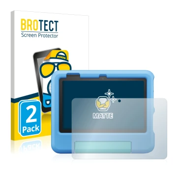 Parte frontale di una confezione del prodotto con il logo del marchio BROTECT. Accanto è raffigurato il dispositivo Amazon Fir