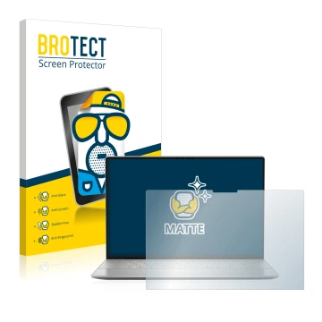 Parte frontale di una confezione del prodotto con il logo del marchio BROTECT. Accanto è raffigurato il dispositivo Dell XPS 1