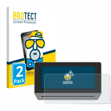 Parte frontale di una confezione del prodotto con il logo del marchio BROTECT. Accanto è raffigurato il dispositivo Seat Leon 