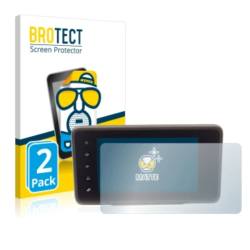 Parte frontale di una confezione del prodotto con il logo del marchio BROTECT. Accanto è raffigurato il dispositivo Dacia Dust