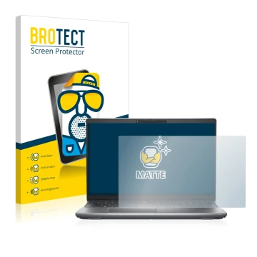 Parte frontale di una confezione del prodotto con il logo del marchio BROTECT. Accanto è raffigurato il dispositivo Dell Latit