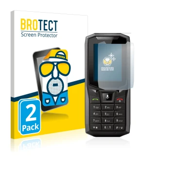 Parte frontale di una confezione del prodotto con il logo del marchio BROTECT. Accanto è raffigurato il dispositivo Crosscall 