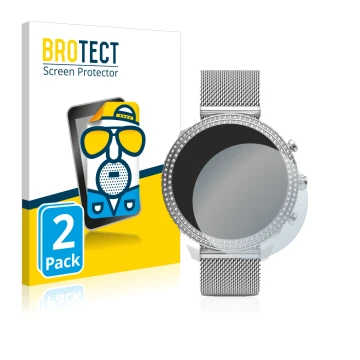 Parte frontale di una confezione del prodotto con il logo del marchio BROTECT. Accanto è raffigurato il dispositivo Fossil Ste