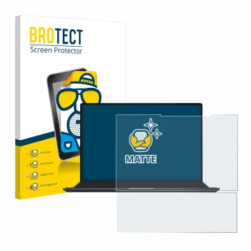 Parte frontale di una confezione del prodotto con il logo del marchio BROTECT. Accanto è raffigurato il dispositivo ASUS ZenBo