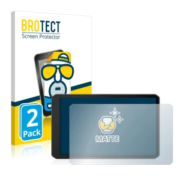 Parte frontale di una confezione del prodotto con il logo del marchio BROTECT. Accanto è raffigurato il dispositivo Garmin dez