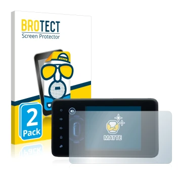 Parte frontale di una confezione del prodotto con il logo del marchio BROTECT. Accanto è raffigurato il dispositivo Dacia Jogg