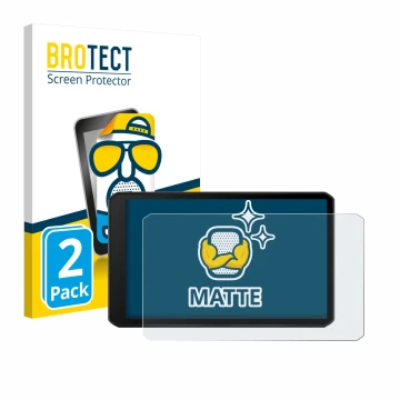 Parte frontale di una confezione del prodotto con il logo del marchio BROTECT. Accanto è raffigurato il dispositivo Garmin Dri