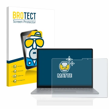 Parte frontale di una confezione del prodotto con il logo del marchio BROTECT. Accanto è raffigurato il dispositivo Microsoft 