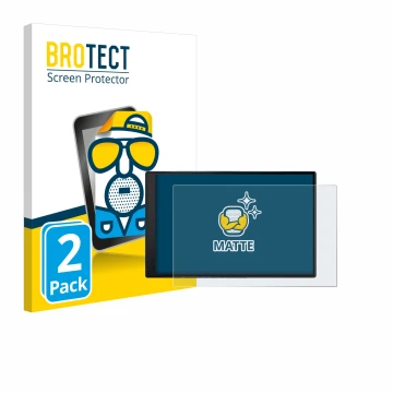 Parte frontale di una confezione del prodotto con il logo del marchio BROTECT. Accanto è raffigurato il dispositivo Garmin Dri