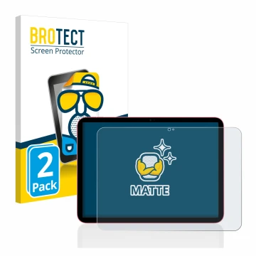 Parte frontale di una confezione del prodotto con il logo del marchio BROTECT. Accanto è raffigurato il dispositivo Apple iPad