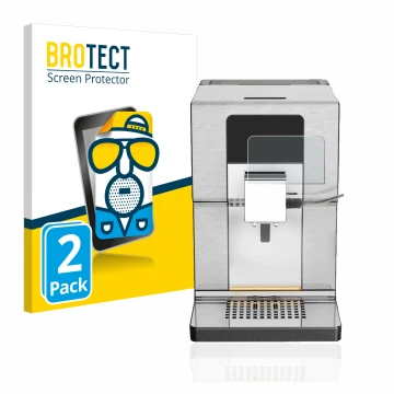 Parte frontale di una confezione del prodotto con il logo del marchio BROTECT. Accanto è raffigurato il dispositivo Krups Intu