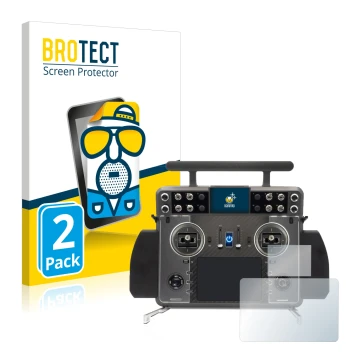 Parte frontale di una confezione del prodotto con il logo del marchio BROTECT. Accanto è raffigurato il dispositivo FrSky Tand