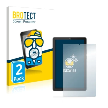 Parte frontale di una confezione del prodotto con il logo del marchio BROTECT. Accanto è raffigurato il dispositivo Lenovo Tab