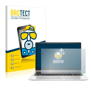 Parte frontale di una confezione del prodotto con il logo del marchio BROTECT. Accanto è raffigurato il dispositivo HP EliteBo