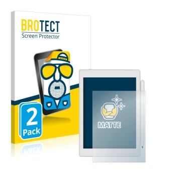 Parte frontale di una confezione del prodotto con il logo del marchio BROTECT. Accanto è raffigurato il dispositivo Boox Nova 