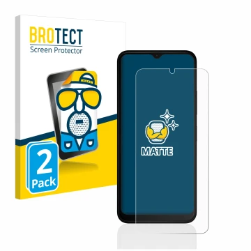 Parte frontale di una confezione del prodotto con il logo del marchio BROTECT. Accanto è raffigurato il dispositivo Nokia C22 