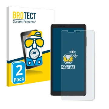 Parte frontale di una confezione del prodotto con il logo del marchio BROTECT. Accanto è raffigurato il dispositivo Hisense A9