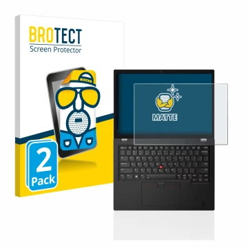 Parte frontale di una confezione del prodotto con il logo del marchio BROTECT. Accanto è raffigurato il dispositivo Lenovo Thi