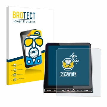 Parte frontale di una confezione del prodotto con il logo del marchio BROTECT. Accanto è raffigurato il dispositivo Mercedes-B