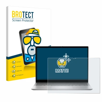Parte frontale di una confezione del prodotto con il logo del marchio BROTECT. Accanto è raffigurato il dispositivo Dell Inspi