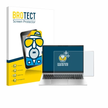 Parte frontale di una confezione del prodotto con il logo del marchio BROTECT. Accanto è raffigurato il dispositivo HP EliteBo