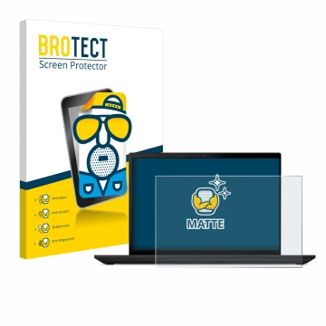 Parte frontale di una confezione del prodotto con il logo del marchio BROTECT. Accanto è raffigurato il dispositivo Lenovo Thi