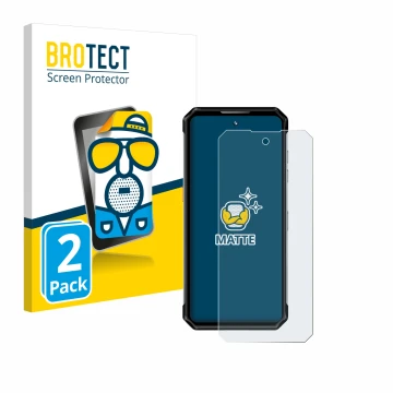 Parte frontale di una confezione del prodotto con il logo del marchio BROTECT. Accanto è raffigurato il dispositivo Oukitel WP