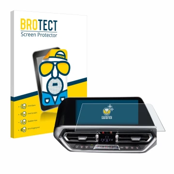 Parte frontale di una confezione del prodotto con il logo del marchio BROTECT. Accanto è raffigurato il dispositivo BMW 3 G20 