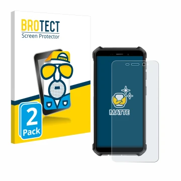 Parte frontale di una confezione del prodotto con il logo del marchio BROTECT. Accanto è raffigurato il dispositivo Ulefone Ar