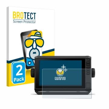 Parte frontale di una confezione del prodotto con il logo del marchio BROTECT. Accanto è raffigurato il dispositivo Garmin ECH