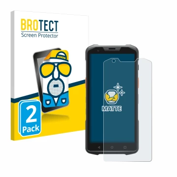 Parte frontale di una confezione del prodotto con il logo del marchio BROTECT. Accanto è raffigurato il dispositivo Sunmi L2H 