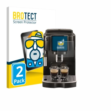 Parte frontale di una confezione del prodotto con il logo del marchio BROTECT. Accanto è raffigurato il dispositivo DeLonghi M