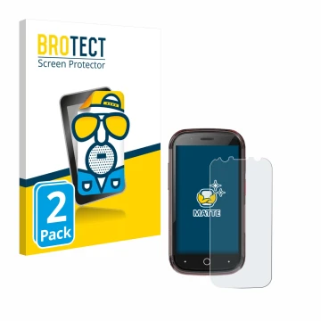 Parte frontale di una confezione del prodotto con il logo del marchio BROTECT. Accanto è raffigurato il dispositivo Unihertz J