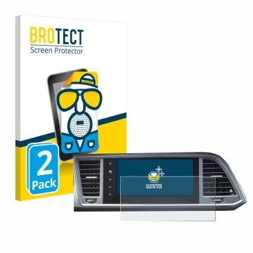 Parte frontale di una confezione del prodotto con il logo del marchio BROTECT. Accanto è raffigurato il dispositivo Seat Ateca