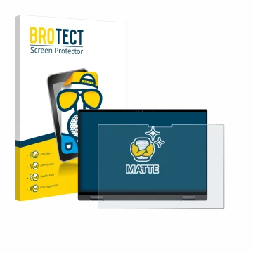 Parte frontale di una confezione del prodotto con il logo del marchio BROTECT. Accanto è raffigurato il dispositivo Dell Inspi